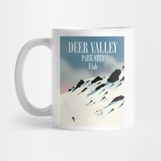 Deer Valley, park city, Utah, ski poster Mug